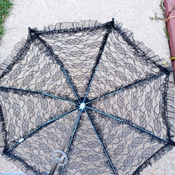 Black Lace Umbrella NWOT - Picture 6 of 8
